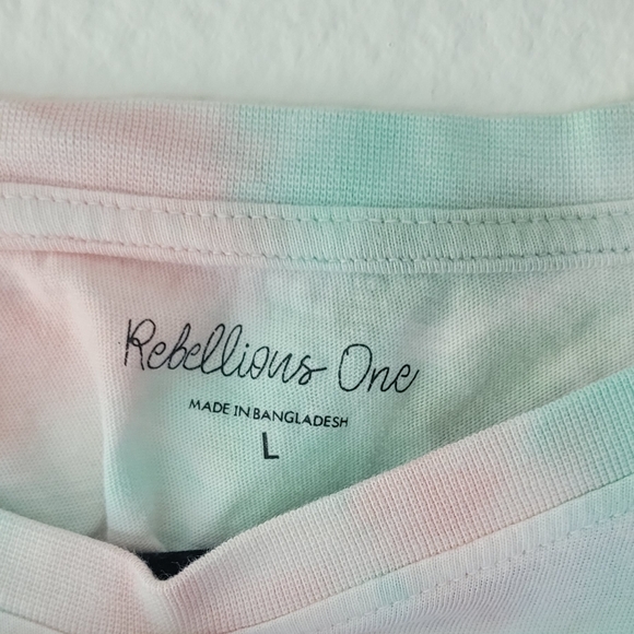 Rebellious One Pastel Butterfly Floral Tee - Picture 5 of 9